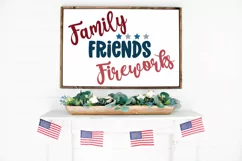 Family Friends Fireworks SVG Cut File - Patriotic SVG DXF Product Image 2