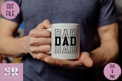 Dad stacked word| vinyl cutting | Dad t-shirt print Product Image 2