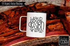 White Stainless Steel Mug Camping Mockup | Stylized Photo Product Image 1