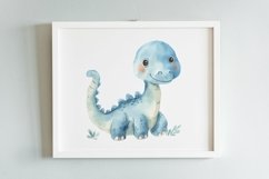 Watercolor Cute Iguanodon Dinosaur Cartoon Product Image 1