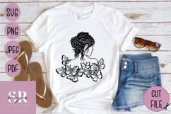 Butterfly woman SVG | vinyl cutting | Butterfly cut file Product Image 3