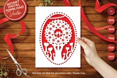 Papercut Love Birds with Flowers and Hearts Card Cover Product Image 1