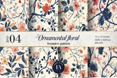 Ornamental Floral Pattern| Elegant Floral Texture Product Image 1