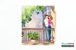 Watercolor The Bride and Groom Sublimation PNG Product Image 1