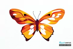 Watercolor Groovy Butterflies Sublimation PNG Product Image 1