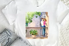 Watercolor The Bride and Groom Sublimation PNG Product Image 2