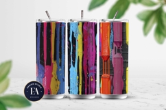 Neon Crayon Drip Texture | Bright Dripping Crayon Pattern Product Image 2