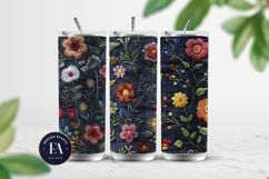 Embroidered Denim Digital Paper| Denim Pattern Product Image 2