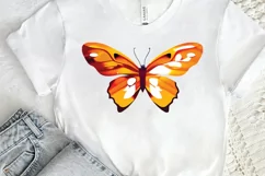 Watercolor Groovy Butterflies Sublimation PNG Product Image 2