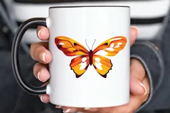 Watercolor Groovy Butterflies Sublimation PNG Product Image 3