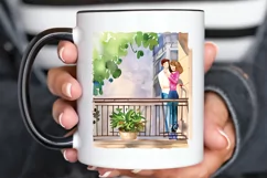 Watercolor The Bride and Groom Sublimation PNG Product Image 3