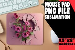 Whimsical Floral Affection Heart Mousepad Product Image 1