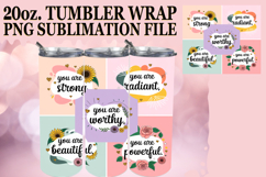 Blissful Moments 20oz tumbler wrap, Quote Product Image 1