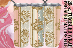 PRESENT OF LOVE 20oz TUMBLER WRAP, Gold Flower Product Image 1