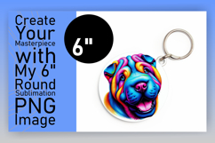Sophisticated Round Design for Keychains , Dog Product Image 1