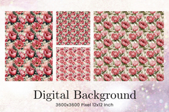 Flower Pattern Background Wallpaper Digital Paper_88 Product Image 1