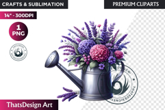 Lavender Clipart PNG, French Country Botanical sublimation Product Image 1