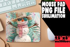 Beachy Snowman Scenes: Tropical Mouse Pad PNG Product Image 1