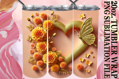 GIFT OF JOY 20oz TUMBLER WRAP, 3D Heart Product Image 1