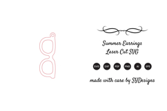 Summer Earrings Laser Cut SVG Bundle Product Image 24