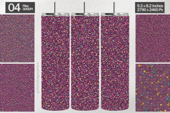 Rainbow Square Glitter Tumbler Wrap| Tumbler Sublimation Product Image 1