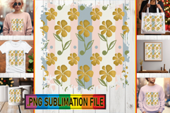 RADIANT PNG Sublimation Gifts, Gold Flower Product Image 1