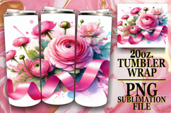 Sweet Memories 20oz tumbler wrap, Flowers Product Image 1