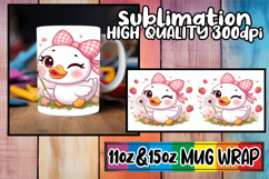 Inspired dreams sublimation mug wrap, Cute Goose Product Image 1