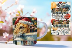 Holiday Peeking Dog Sublimation Winter Mug Wrap Art 11oz Product Image 1