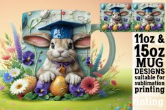 Joyful Spring Bunny Mug Sublimation 15oz Product Image 1