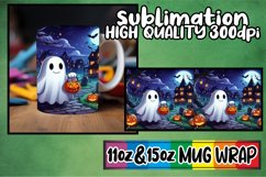 Unique thoughts 11oz 15oz sublimation wrap, Ghost Product Image 1