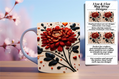 FRESH 15oz Mug Wrap PNG Design , 3D Flower Product Image 1