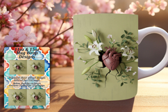 Sophisticated 15oz Png Mug Wrap , 3D Heart Product Image 1