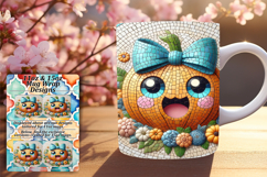 Sassy 15oz Mug Wrap Png Template , Cute Pumpkin Product Image 1