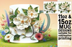 Enchanting Vibrant Whimsical Flower Petal 3D Sublimation Product Image 1