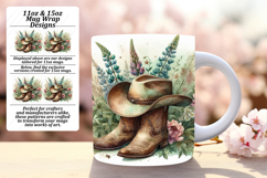 Lovely 15oz Mug Wrap Png Design , Western Product Image 1