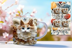 Kitty Kaleidoscope: 3D Cat Wrap Mug - Sublimation 11oz/15oz Product Image 1