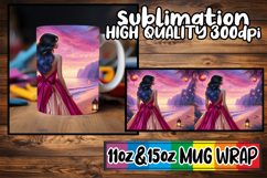 Radiant moments sublimation 11oz 15oz mug wrap, Women Product Image 1