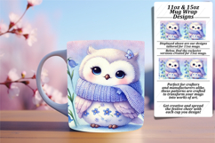 Lovely 11oz Mug Wrap Png Template , Cute Animals Product Image 1