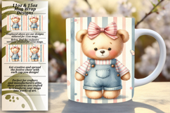 Radiant 11oz Mug Wrap Png Artwork , Teddy Bear Product Image 1