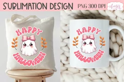 Pink Halloween sublimation PNG | Happy Halloween shirt PNG Product Image 4