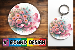 Sweet Circle Car Coaster Design, Flowers Product Image 1