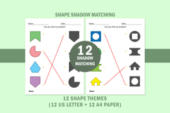 Preschool 12 Shape Shadow Matching Activity Pages for Toddle Product Image 8
