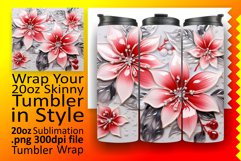Festive Sublimation Patterns: 3D Christmas Tumbler Wrap Product Image 1