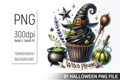 Spooky Cute Halloween Cupcakes Clipart PNG Bundle Product Image 2