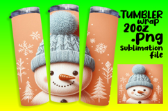 HIGH-QUALITY 20oz Tumbler PNG , Snowman Product Image 1