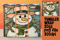 Winter Holiday 3D Snowman Tumbler Wrap Product Image 1