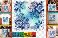 Stylish TSHIRT Designs PNG, Watercolor Pattern Product Image 1