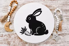 Cute Baby bunny with carrot SVG, EPS, PNG. Product Image 2
