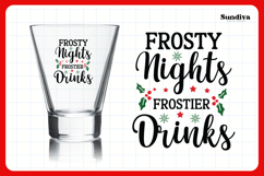 Funny Christmas Shot Glass Quote SVG | Frostier Drinks Product Image 3